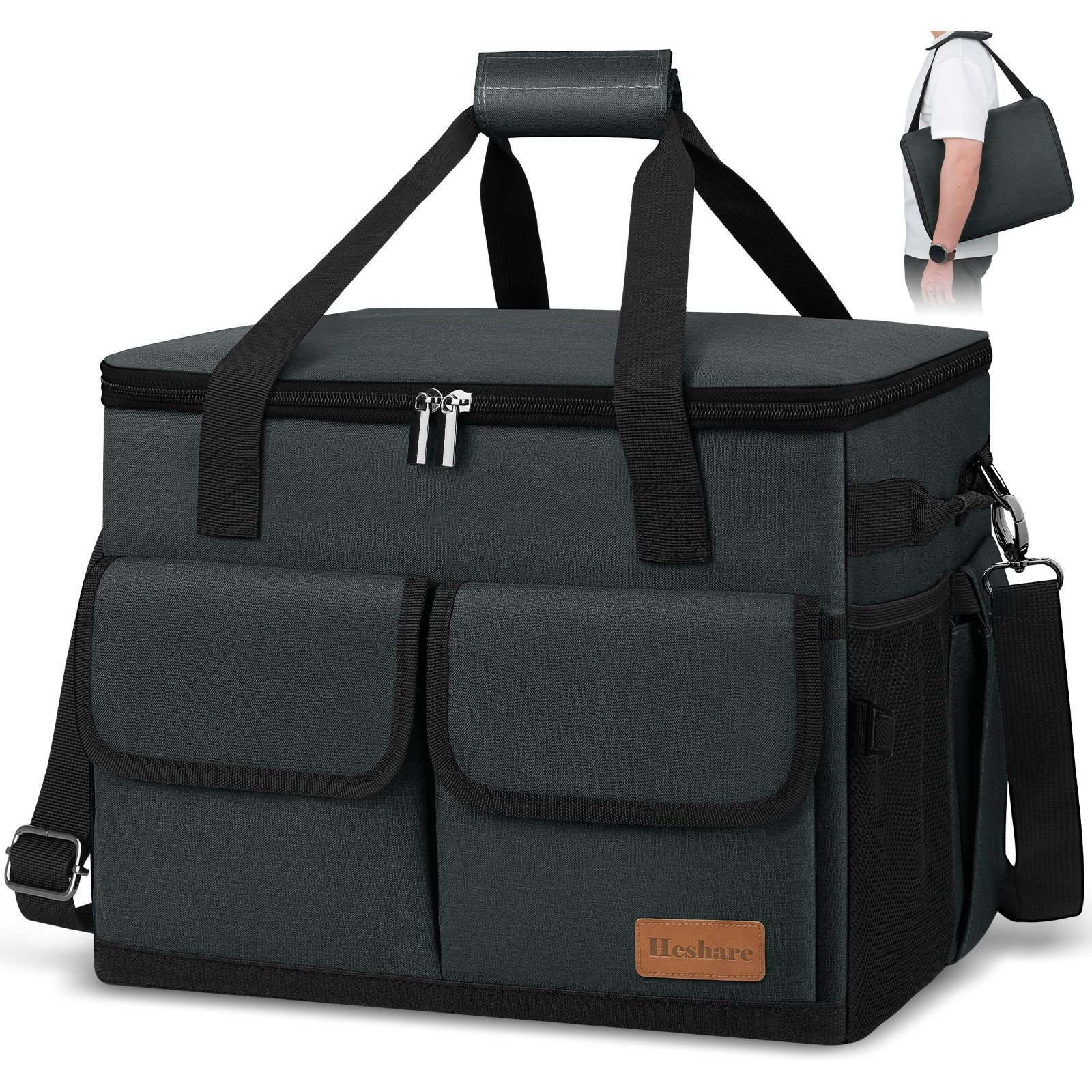 TEMU 40l Large Capacity Cooler Box Board, 5-layer Insulation Structure, Strongest , Collapsible Cooler Bag, Soft Cooler, Insulation, Waterproof,