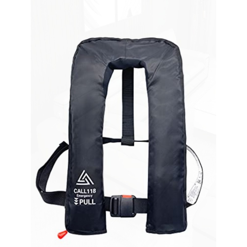 TEMU Life Jacket Vest - Fishing Floating Vest, Manual Inflation, Ce Iso Certified