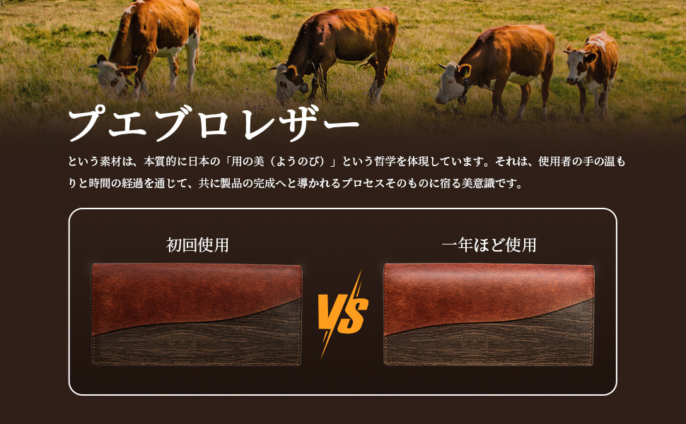 財布 メンズ 長財布 薄い 革 プエブロレザー 二つ折り サイフ ykkファスナー 小銭入れ コンパクト 18cm お札入れ 長さいふ 薄型 木目調レザー 紳士用 おしゃれ 人気 ギフト 商品詳細 1