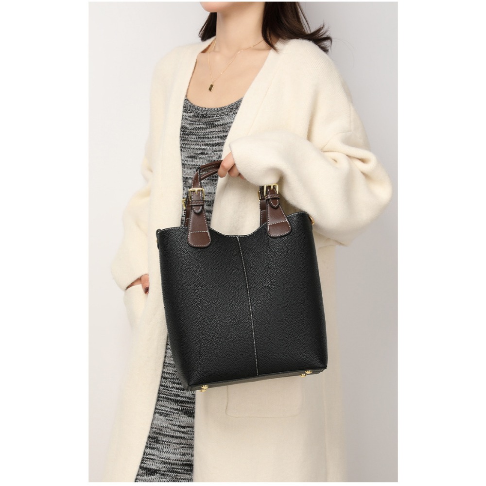 新しいファッションの対照的な色のデザインセンス多様な フィアトートバッグファッションの子と母バッグポータブルショルダーバッグ 商品詳細 4