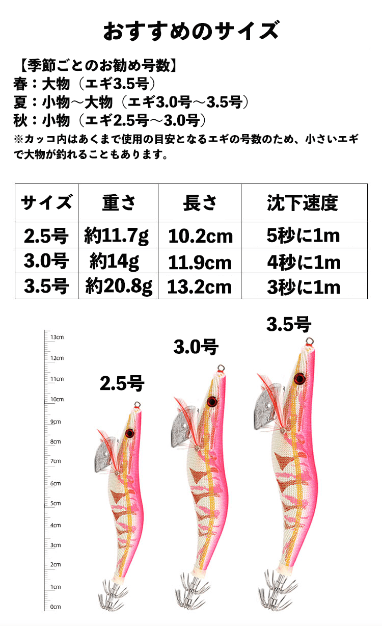 エギ エギング ルアー 10本 セット 2.5号 3号 3.5号 ラトル内臓 夜光