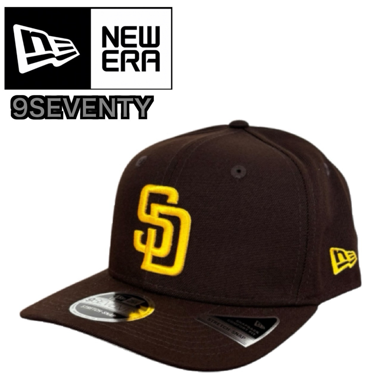 Newera キャップ 帽子 9 メンズ レディース 970 ストレッチ ヤンキース ドジャース MLB ロゴ パドレス レッドソックス STRETCH SNAP: retailer-supplied image
