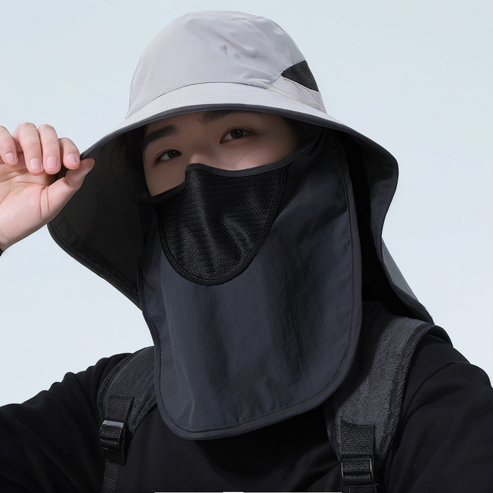 TEMU 남성용, 자외선차단 여름 버킷햇, 햇빛가리개 벙거지모자, 통기성 좋은 농사 모자, 생활방수