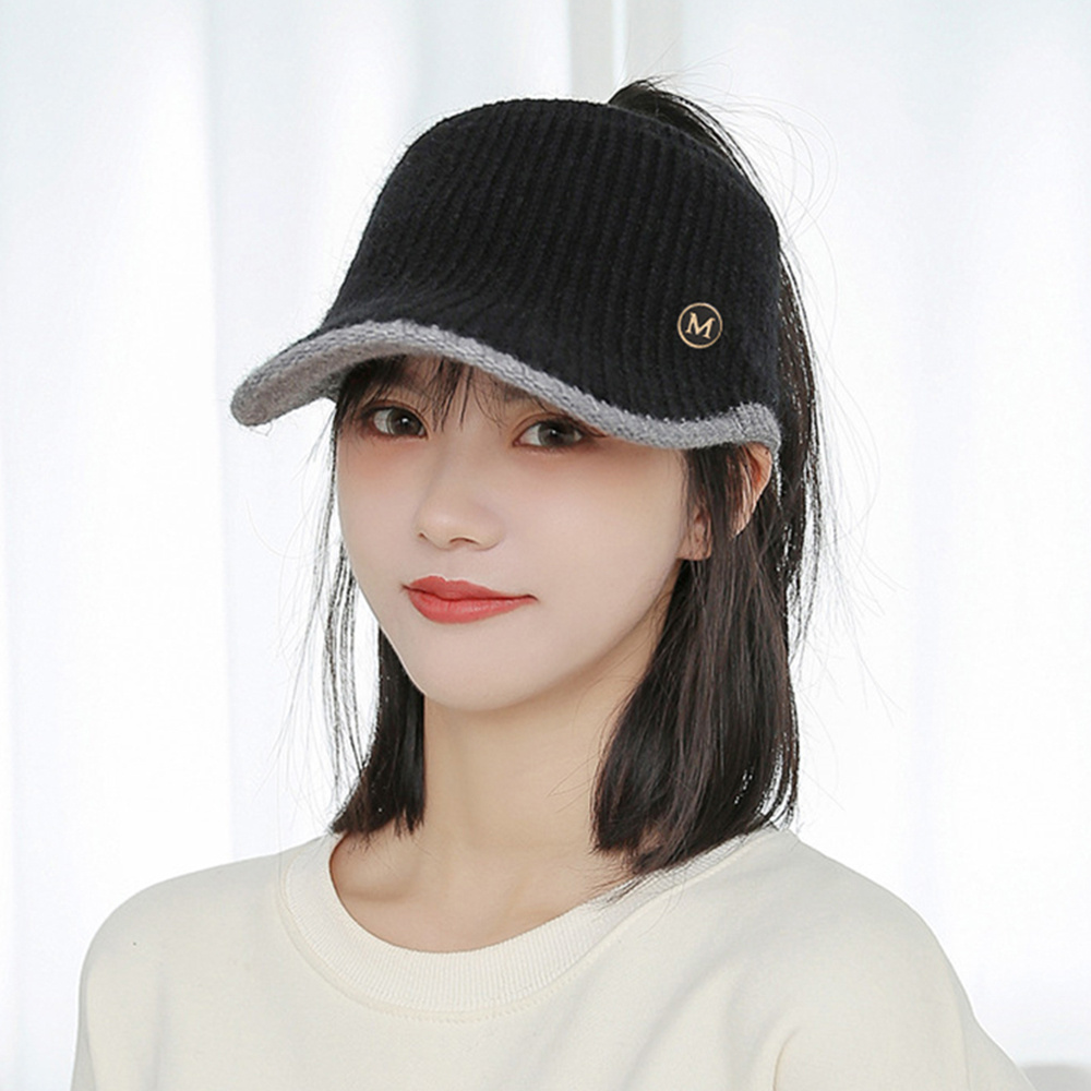 TEMU [오늘출발] 여성 겨울 모자 니트 챙모자 더블 니트웨어 두꺼운 원단 사용 가을 겨울 시즌 필수 방한모자 따뜻한 퍼 니트 햇 포근한 촉감으로 장시간 착용에도 편안한 겨울 숏 챙 디자인으로 귀여운 스타일 연출 가능한 비니 모자 앙고라 느낌의 부드러운 니트캡 여...
