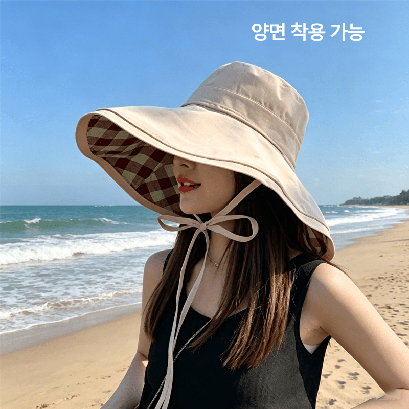 TEMU 듀얼딜라이트 버킷햇양면모자 리버서블모자 챙모자 와이드챙모자