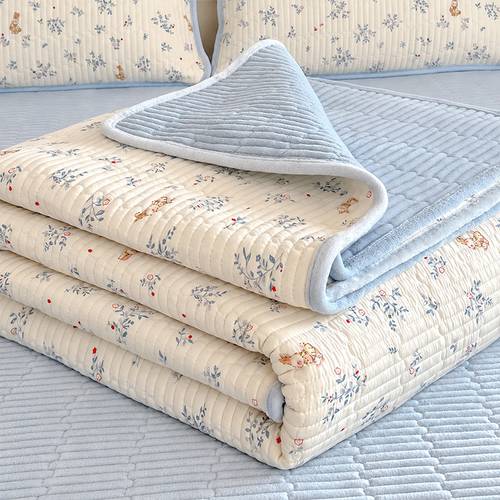 item picture dual use bed pad with washing fleece quilt and soft bedding that washed