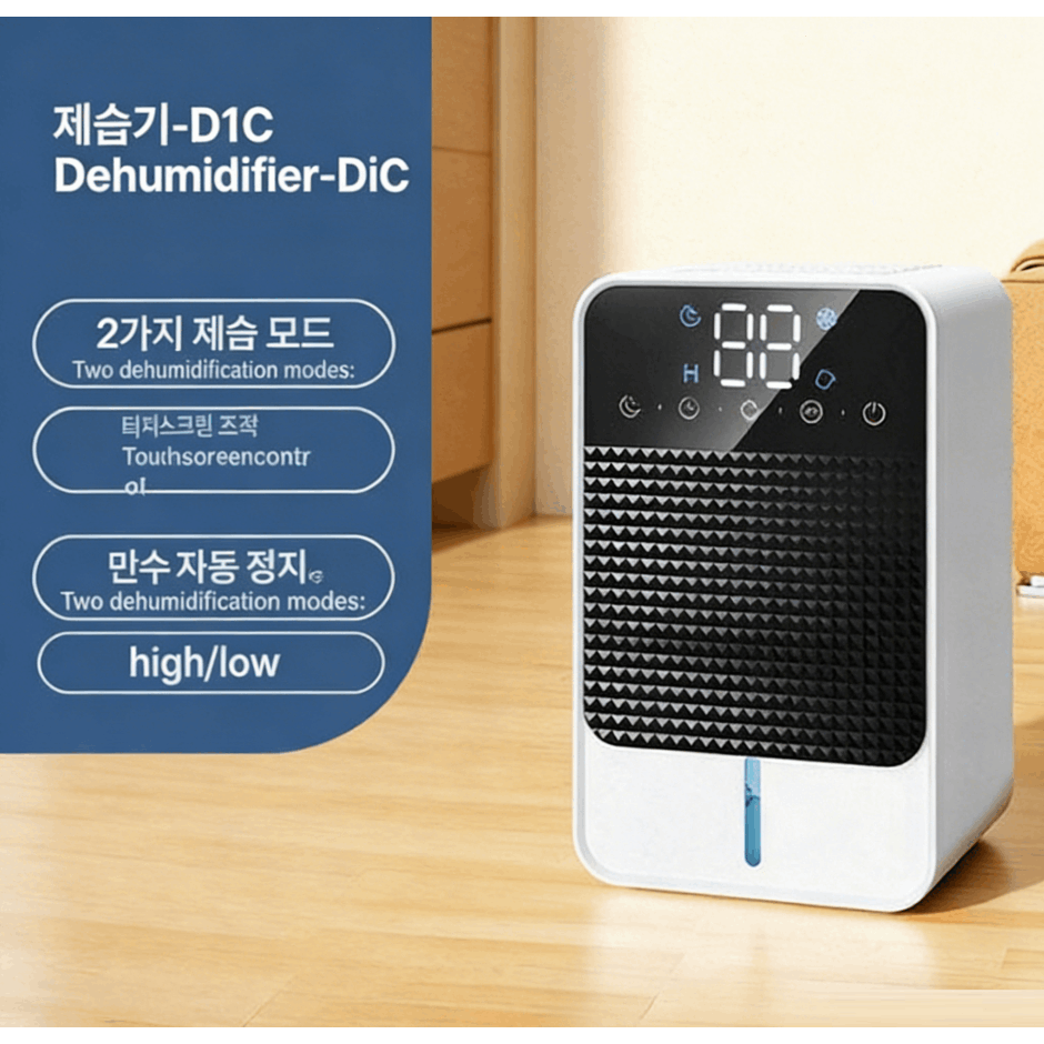 TEMU 가정용 미니 제습기, 기숙사, 옷장, 침실용 소형 휴대용 제습기, 저소음 제습기