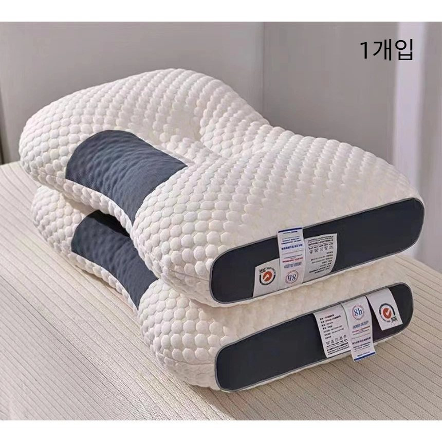 TEMU [국내발송]부드러운 기능성 바른자세 경추베개 통기성 좋은 목편한 숙면 베개