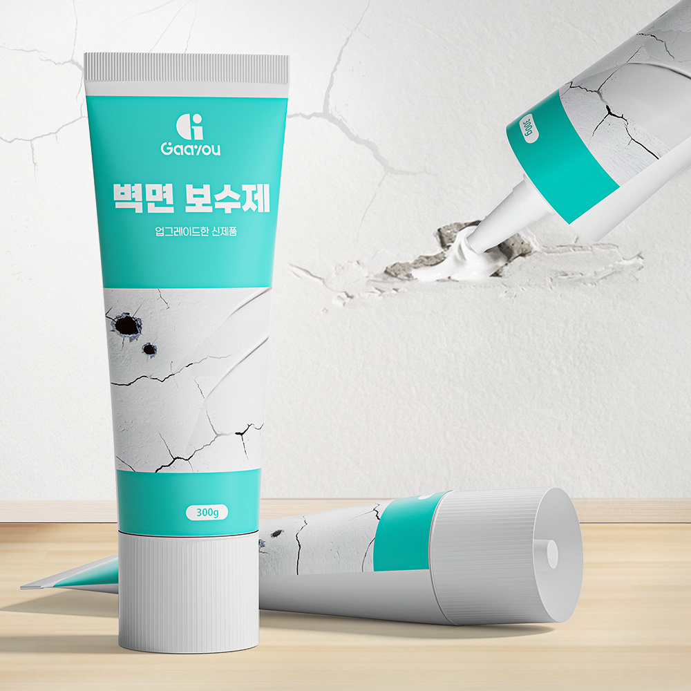 TEMU 벽 보수 페이스트(Wall patching paste) 균열보수제 외벽 벽돌 벽면 보수제 틈새메꿈씰 벽보수용 크랙보수제 벽보수용 퍼티 빠데 300g + 헤라 | 벽면 구멍 메꾸미 실내용 간편 보수