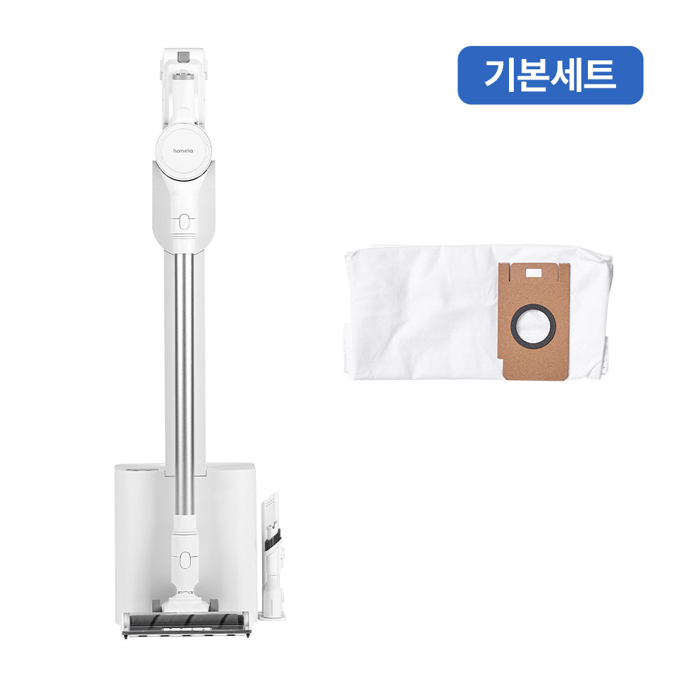 TEMU 홈리아 자동먼지비움 무선청소기 원룸용 가벼운 진공청소기 화이트