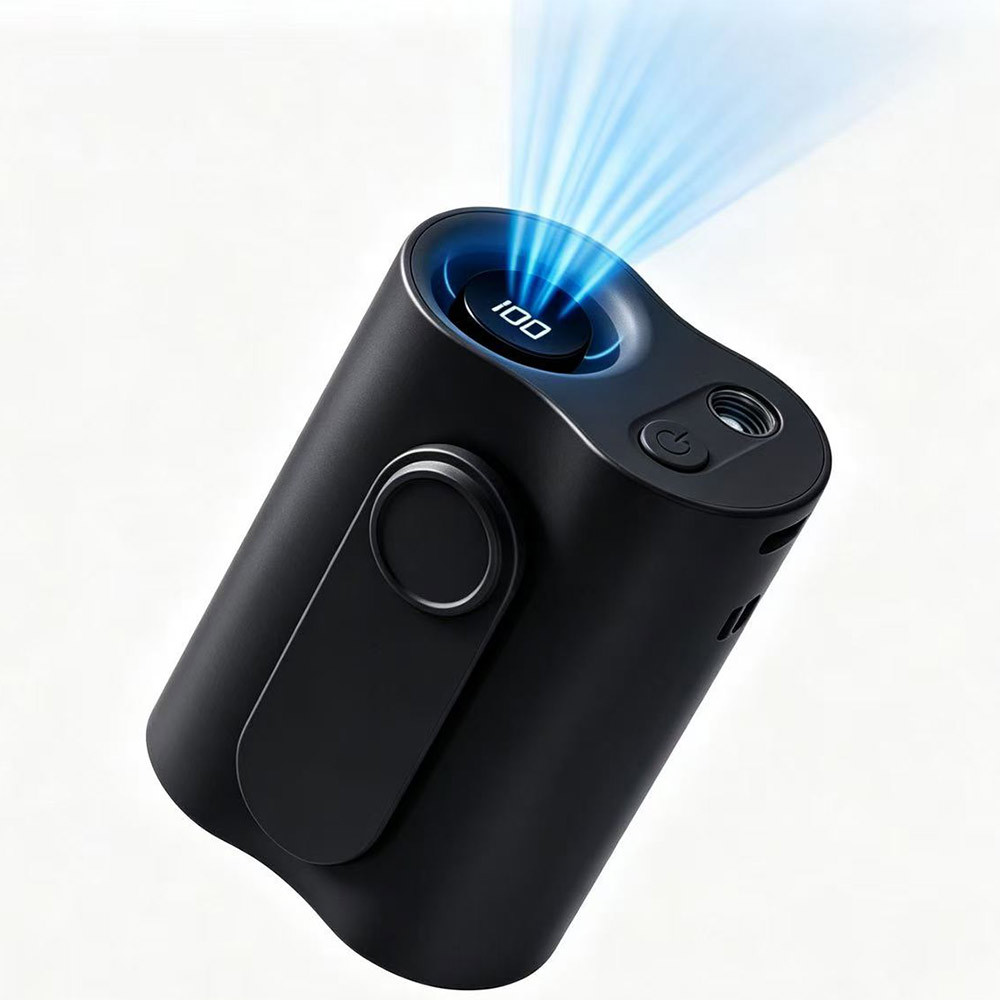 무선 휴대용 허리선풍기 목선풍기 LED 무드등 캠핑 야왜 아웃도어 다용도 선풍기: retailer-supplied image