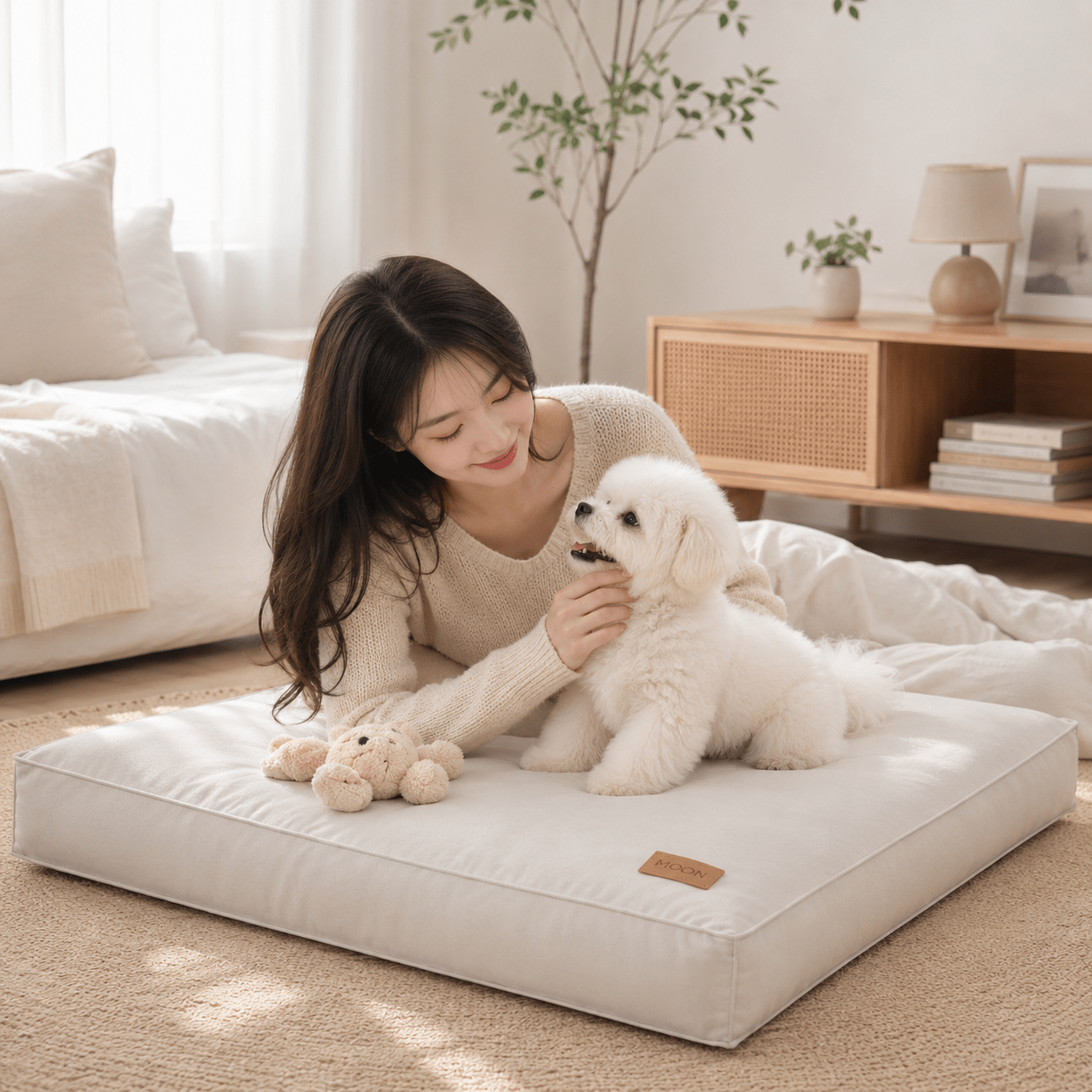 TEMU 사계절 데일리 강아지방석 강아지집 미끄럼방지 반려동물 매트