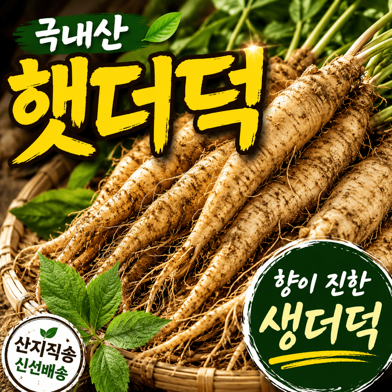 TEMU 국내산 더덕 생더덕 구이용 무침용 신선채소