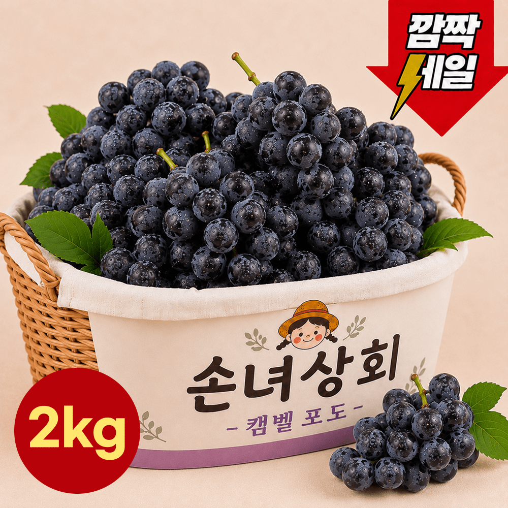 품목 사진 [한정특가] 진한당도 캠벨포도 2kg 내외