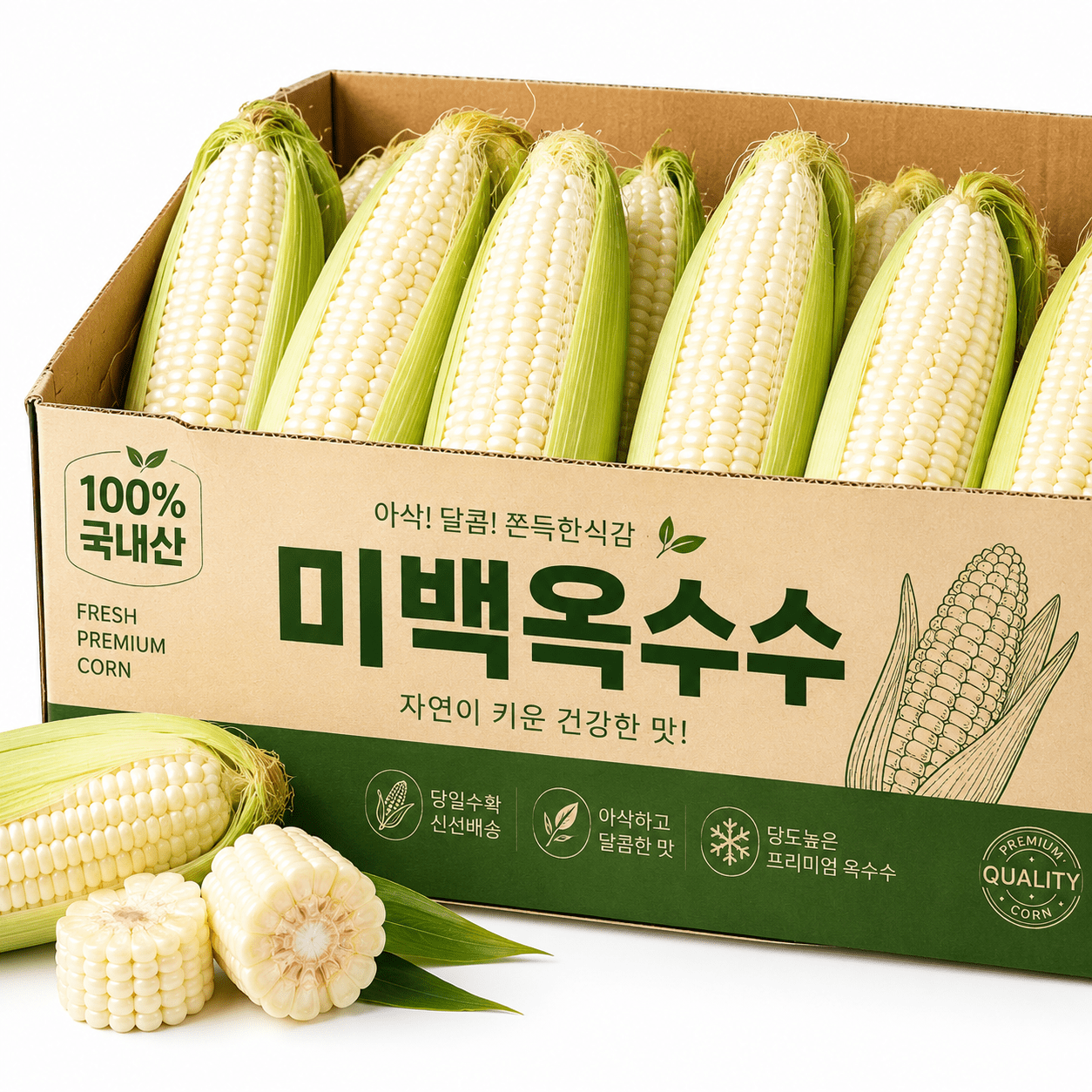 TEMU [반짝특가] 신선한 강원도 미백찰옥수수