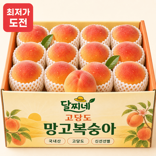 품목 사진 신품종! 달콤한 과즙이 담긴 망고복숭아 중소과 800g (10-13과 내외)