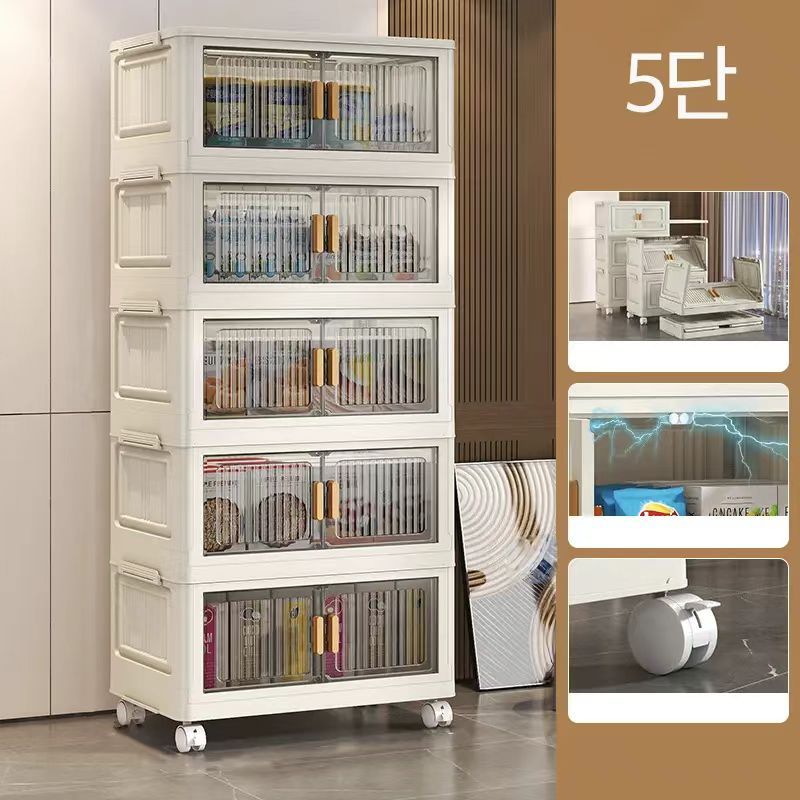 item picture large portable folding   box wardrobe mobile foldable storage cabinet large closet organizer living room storage dish rack