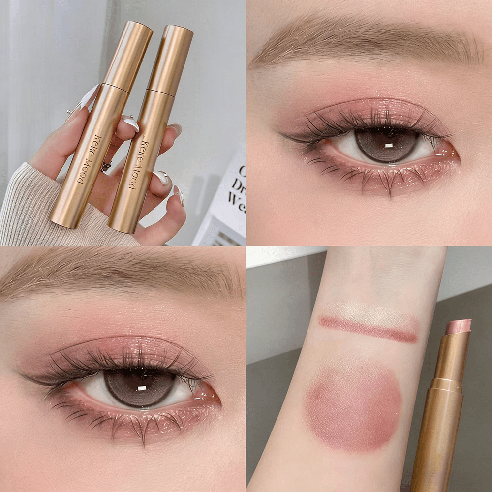 TEMU 아이섀도우 그라데이션이 예쁜 글리터 아이섀도우 스틱 워터프루프 아이섀도우 스틱 하이라이터 여행용 화장품 선물