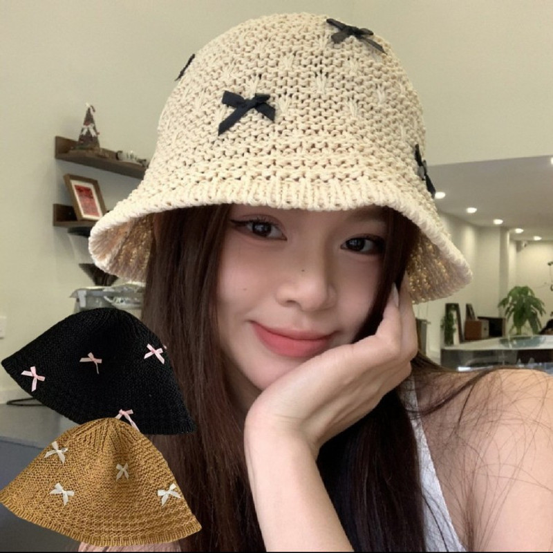 TEMU 라탄벙거지 여름모자 라탄모자 벙거지 봄 여름 버킷햇 여성