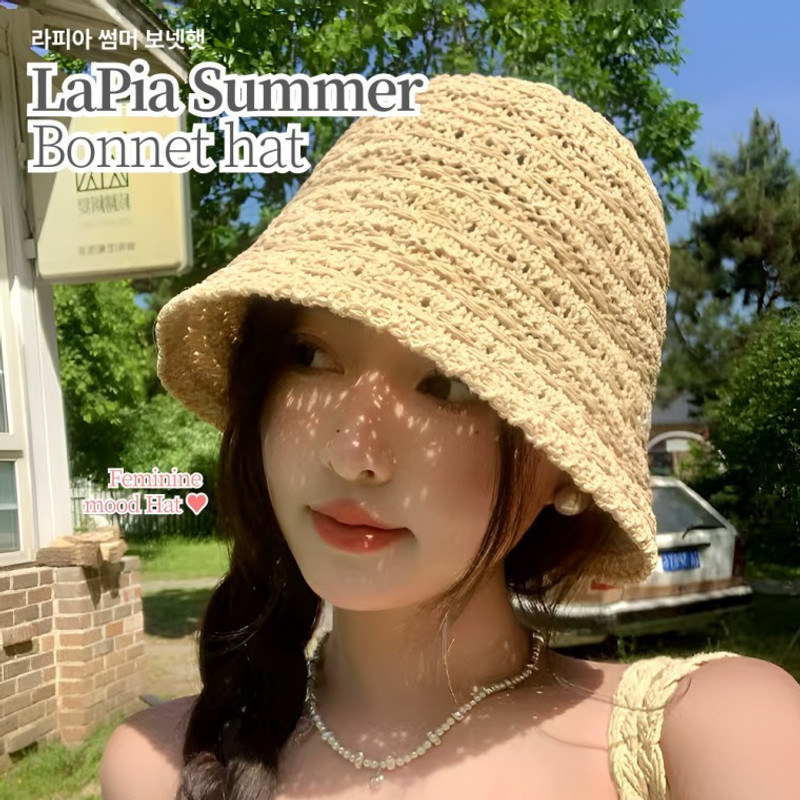 TEMU 휴양지모자 여름 모자 여성 벙거지 라피아 밀집모자 캠핑 사파리 서핑 서핑햇 비치모자