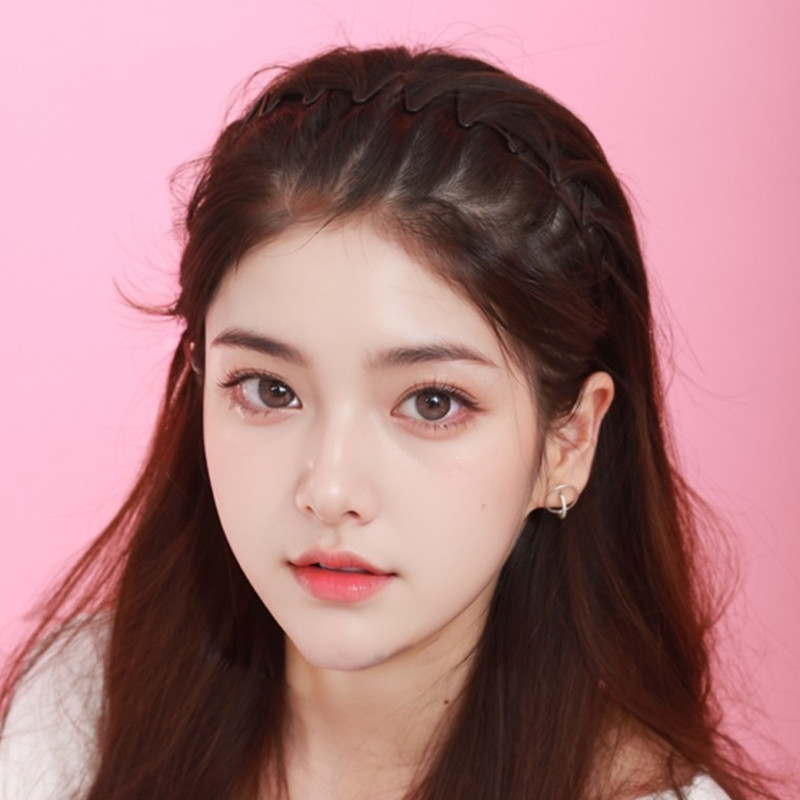 TEMU 머리띠 빅 보호캡이 있는 남여공용 웨이브 철사 헤어밴드