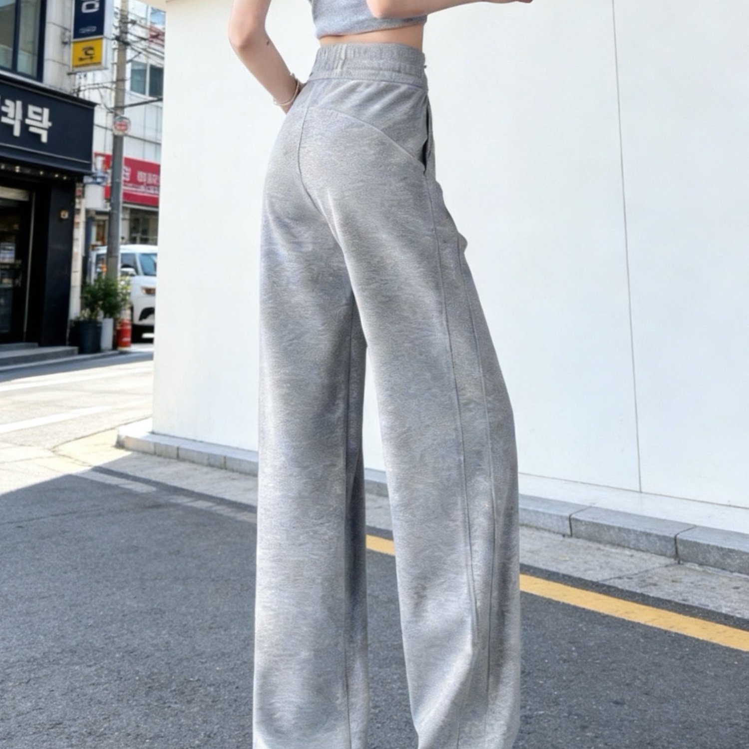 TEMU 여성 와이드팬츠 여성 트레이닝바지 얇은 소재 봄 바지 출근·등교 코디 추천