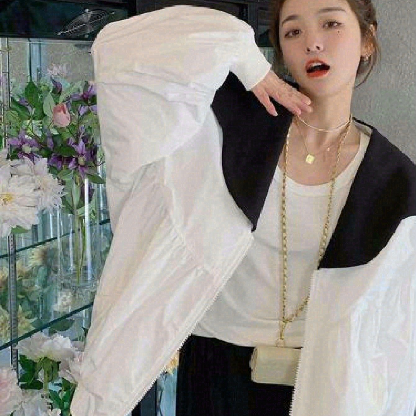 TEMU 봄 여름 신상 디자인 니치 여성용 자외선 차단 옷 새로운 기질의 여성용 트렌디한 루즈핏 슬림핏 야구 유니폼 재킷
