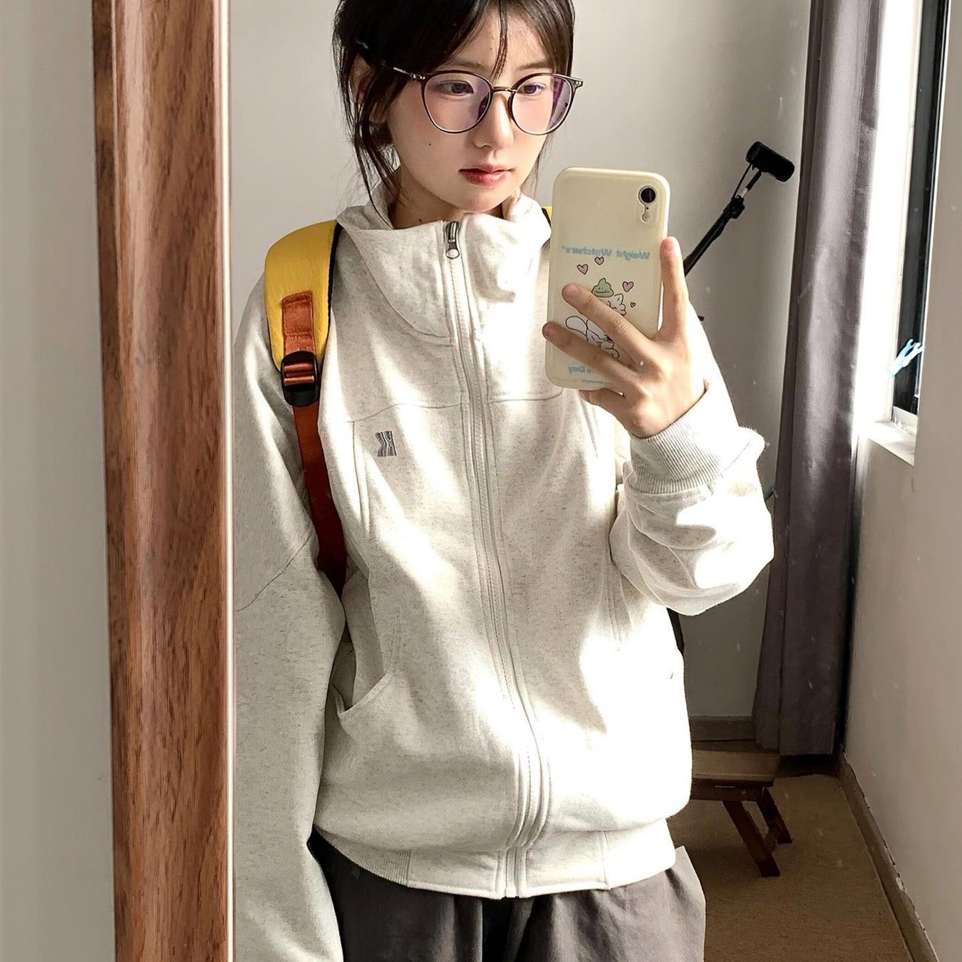 TEMU 스탠드 칼라 가디건 스웨트셔츠 재킷 여성용 게으른 캐주얼 재킷 지퍼 탑