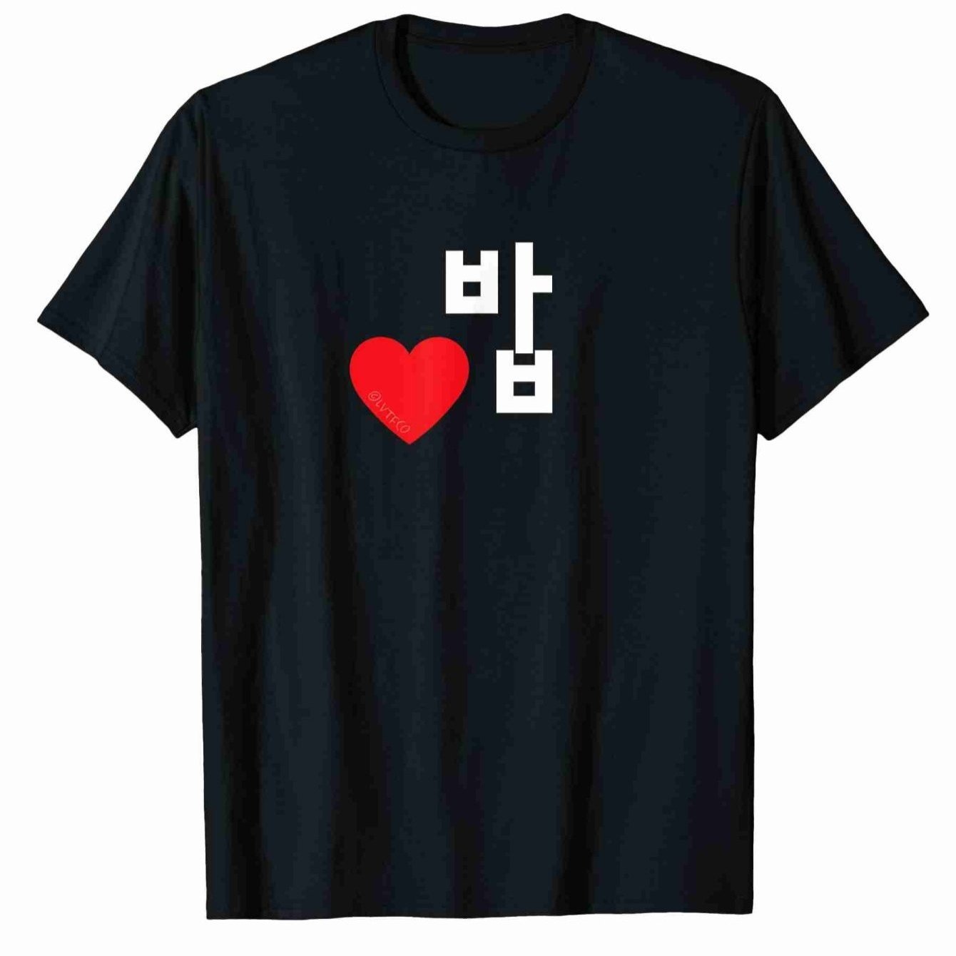 TEMU 러브 티셔츠 - 유니섹스 티셔츠, 재미있는 한국어 단어와 흥미로운 패턴 및 텍스트, 라운드 넥, 편안하고 통기성 좋은 면 소재, 커플 스타일