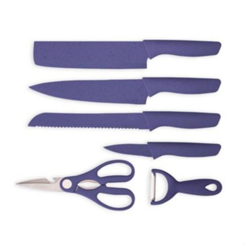 TEMU Kit Facas 6 Peas Afiadas Cozinha Profissional