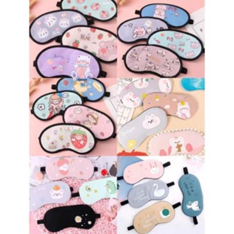 TEMU KIT 6 Peas Mascara Tampa Para Dormir De Olhos Vendados( Aleatrio