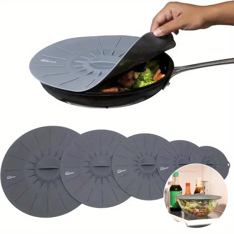 Tampas de silicone pretas em diferentes tamanhos