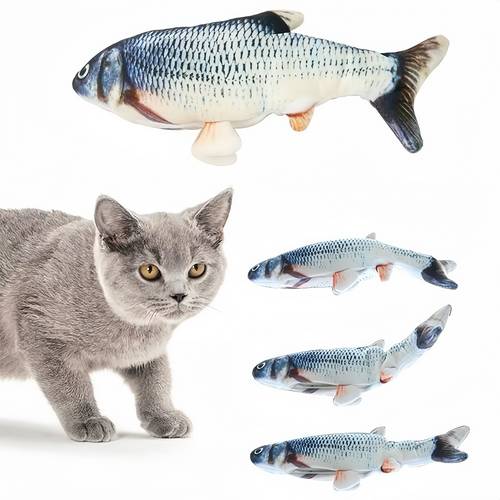 interactive electric toy for cats and dogs self moving fish fun for cats boredom relief for pets and dogs