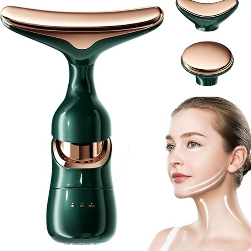 TEMU Massageador facial, massageador facial antirrugas 3 , massageador facial elétrico, para massagem facial, e lifting