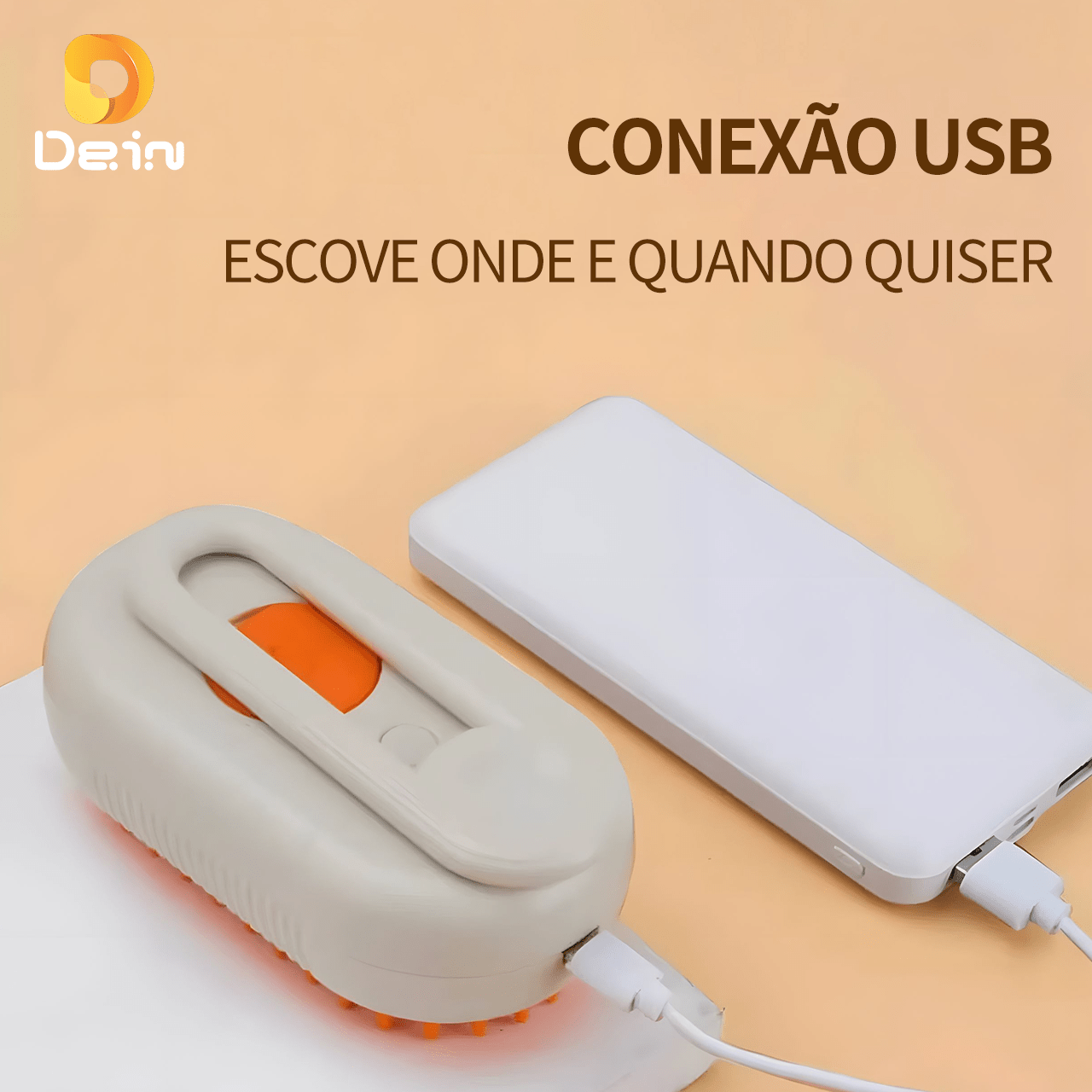 escova el&eacute;trica para banho e massagem de cachorro e gato com spray recarreg&aacute;vel usb removedora de pelos detalhes 5