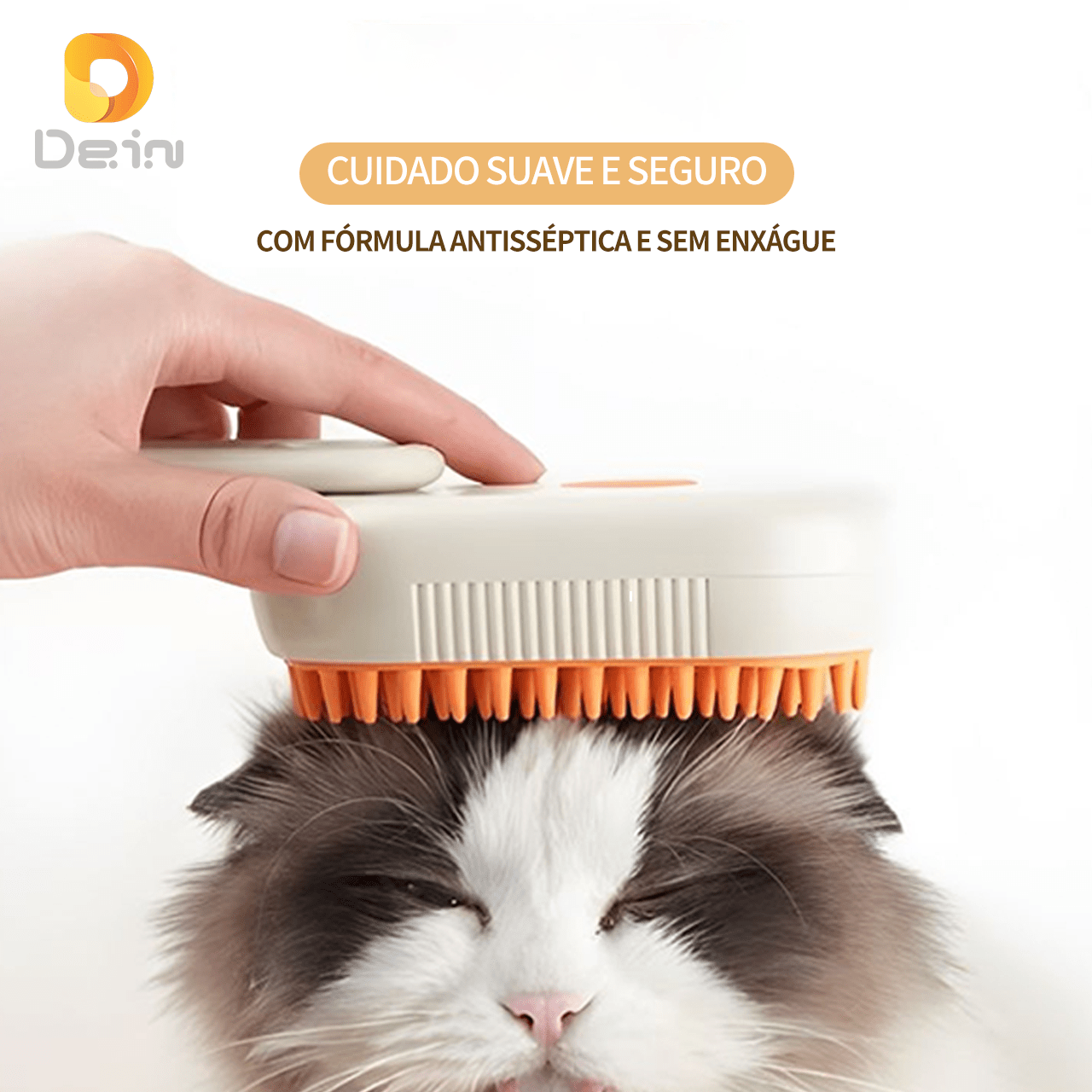 escova el&eacute;trica para banho e massagem de cachorro e gato com spray recarreg&aacute;vel usb removedora de pelos detalhes 1