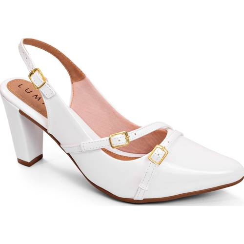 womens slingback patent leather shoes heel comfortable fine toe buckles
