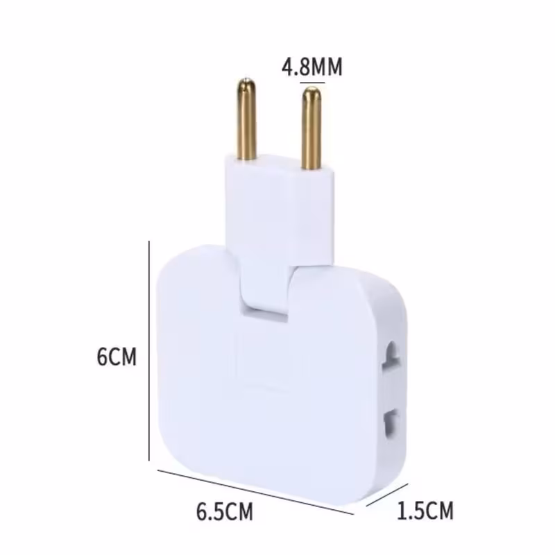 Kit 3 Adaptador de tomada articulada dobrável - imagem 2