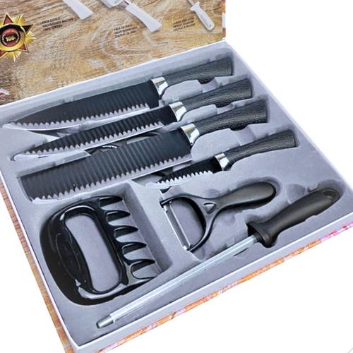imagem do item kit 8 peças facas gourmet corte antiaderente