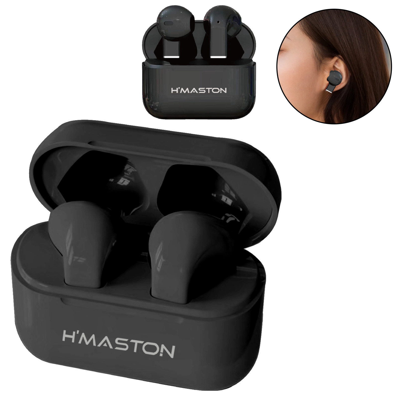 F917 Fone de Ouvido Bluetooth 5.3 Tws Fone Sem Fio Tws com Microfone Controle de Toque Som HiFi - imagem 1