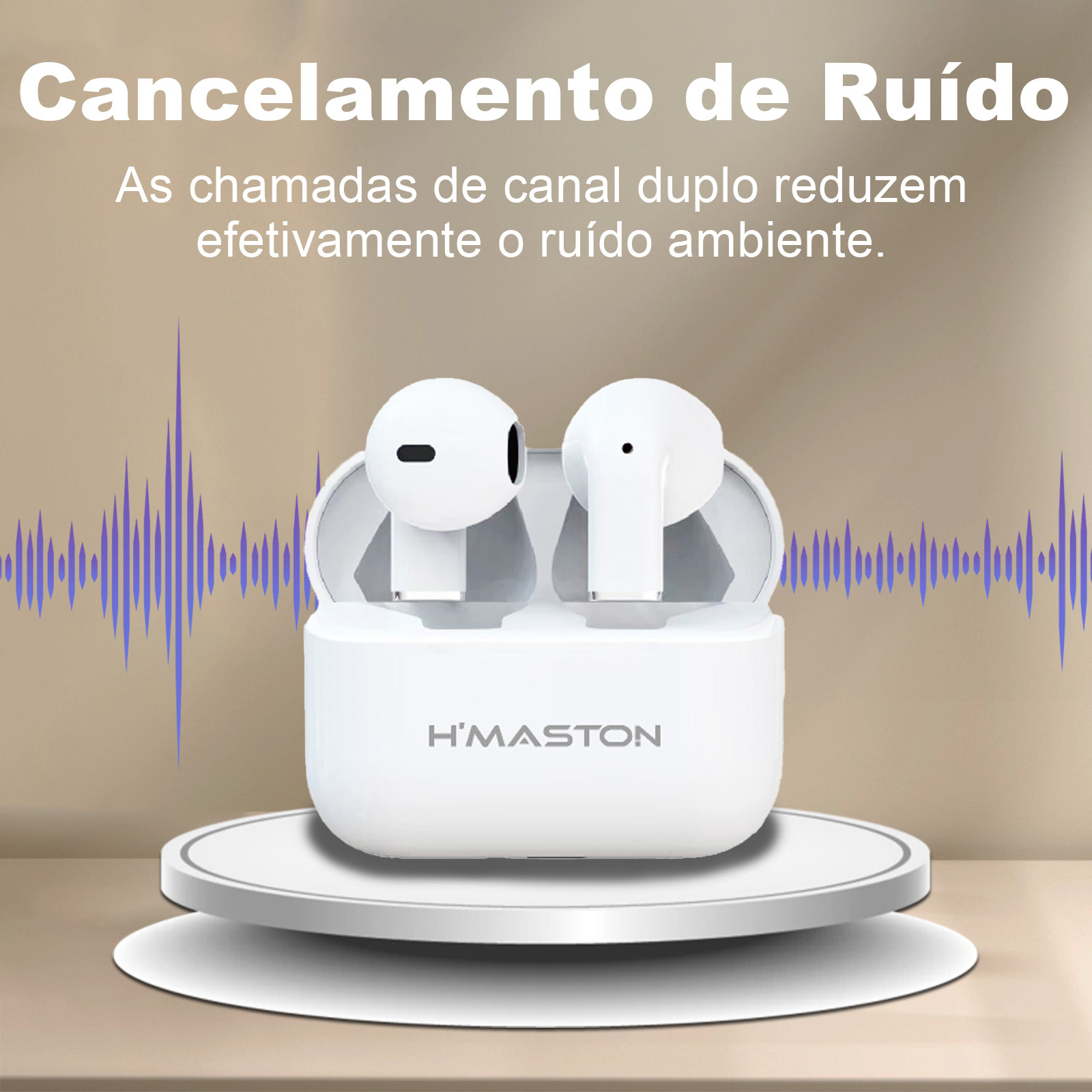 F917 Fone de Ouvido Bluetooth 5.3 Tws Fone Sem Fio Tws com Microfone Controle de Toque Som HiFi - imagem 3