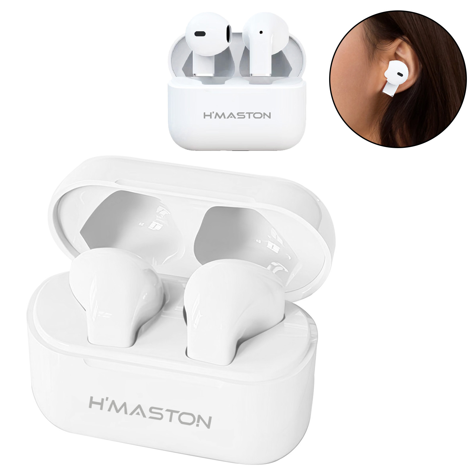 F917 Fone de Ouvido Bluetooth 5.3 Tws Fone Sem Fio Tws com Microfone Controle de Toque Som HiFi - imagem 4