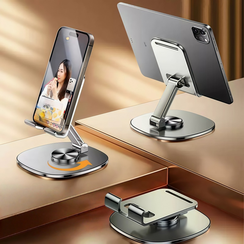 TEMU Suporte Alumínio de Mesa Base Ajustável Para Smartphones e Tablets