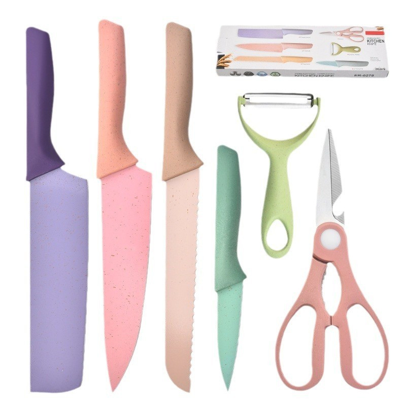 TEMU Kit Facas 6 Peas Afiadas Cozinha Profissional