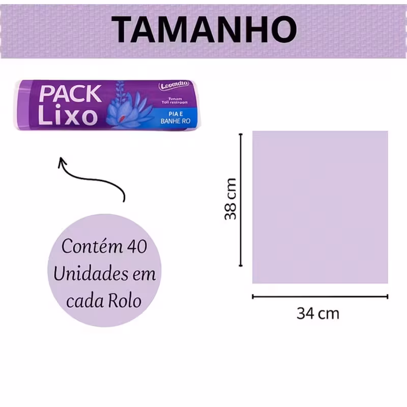 Sacos de lixo em uso em um banheiro