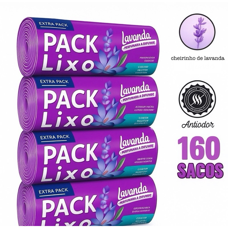 Sacos de lixo neutralizadores de odores em embalagem