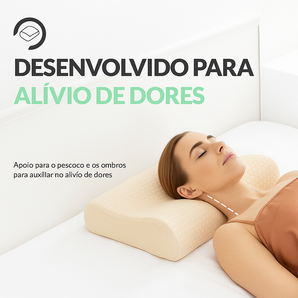 Detalhe do magnético anti ronco no travesseiro