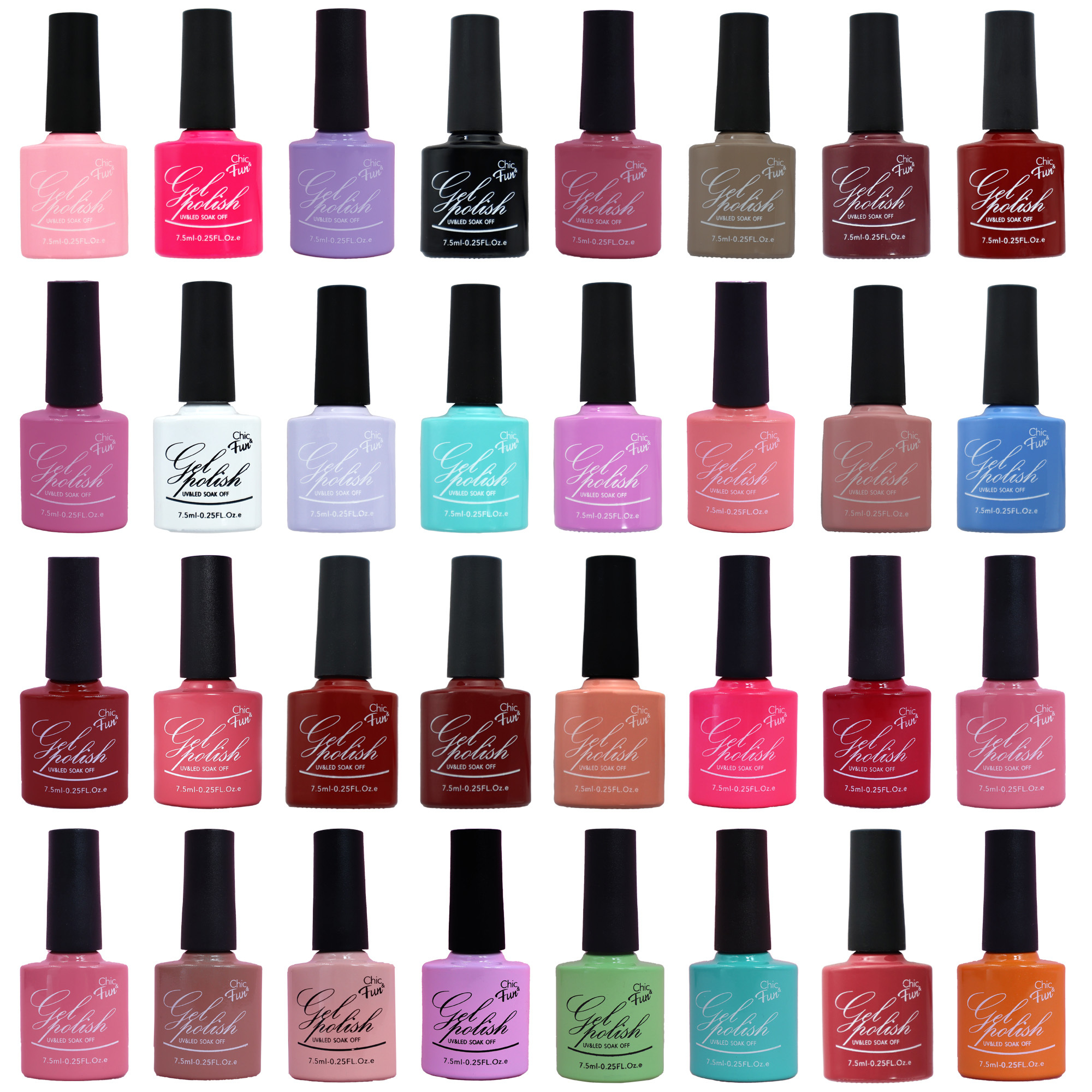 kit 10un   uv esmalte em gel kit esmaltes glitter atacado cor aleatório sortido