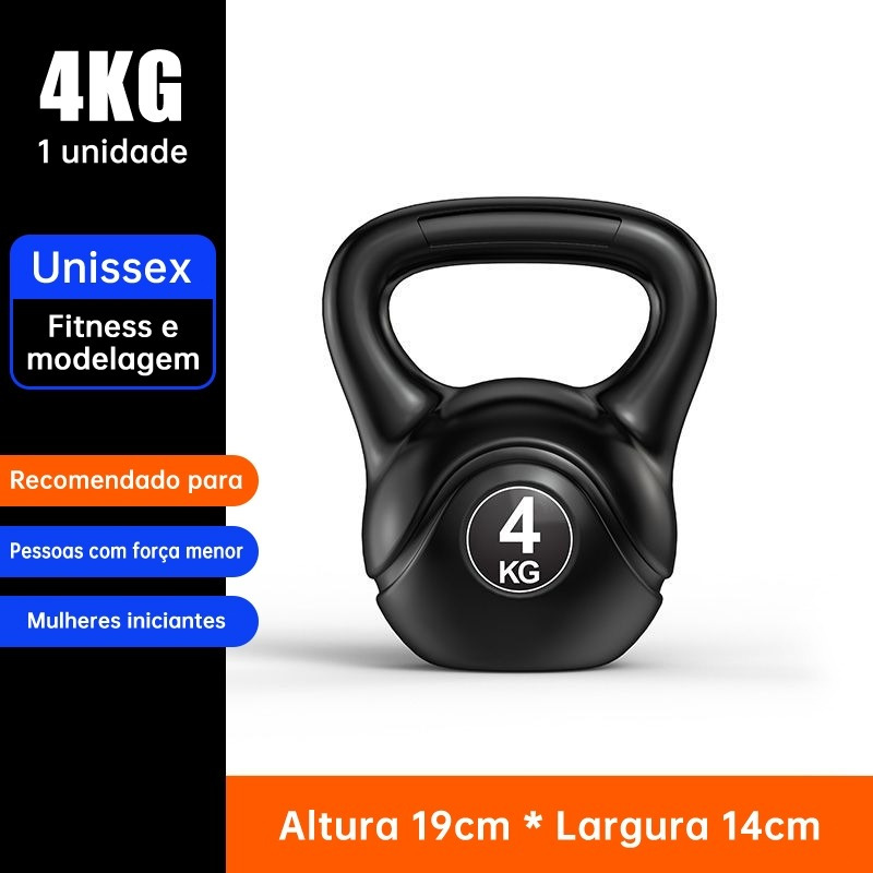 TEMU Kettlebell 10KG Halteres para Yoga e Corporal â Kettlebell Revestido em PVC