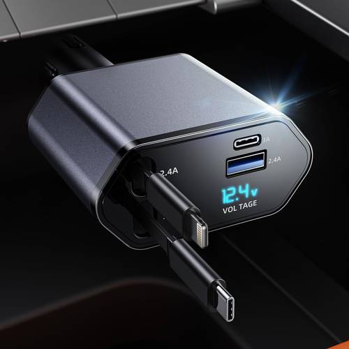 carregador portátil carregador de carro retrátil 4 universal para - compatível com os modelos